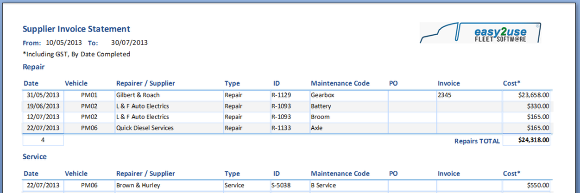 4. Supplier / Repairer Statement